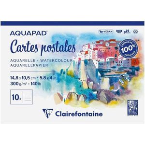 Clairefontaine Briefkaart aquarelblok 10,5x14,8