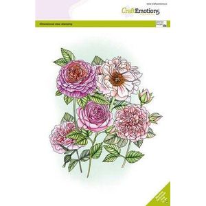 Craftemotions Clearstamp A5 3025 rose