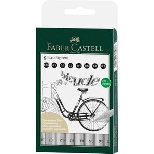Faber Castell 8 ecco pigment fineliners 166008