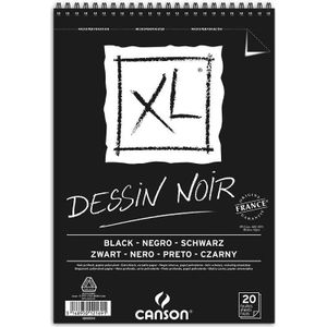 Canson  Schetsblok XL noir A5 14.8x21cm