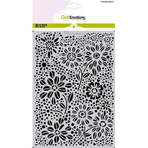 Craftemotions Stencil A5 1273 flowers dots
