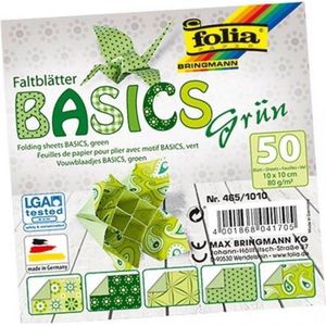 Folia Vouwblaadjes basics groen 465 - maat 10x10 cm