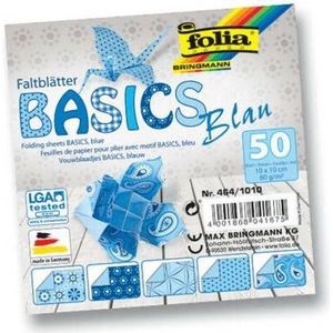 Folia Vouwblaadjes basics blauw 464 - maat 20x20 cm