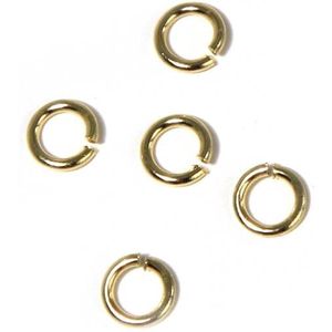 Rayher Ringetjes rond goud - 245-06 maat 7mm per 25 stuks