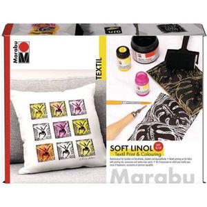 Marabu Soft lino textil print set 00081