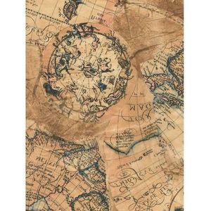 Decopatch Papier bruin landkaart fda806