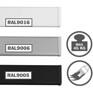 Stas Multirail 12V 2 meter per 2st - kleur aluminium (RAL9006)