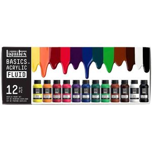 Liquitex  Basic acryl fluid set 12 kleuren