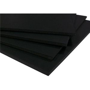 Foamboard zwart 5mm - 50x70cm per 3 platen