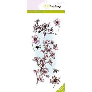 Craftemotions Clearstamp 4101 slimline blossom