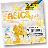Folia Vouwblaadjes basics geel 461 - maat 10x10 cm