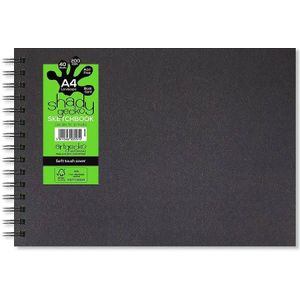 Artgecko Sketchbook black liggend - formaat A3