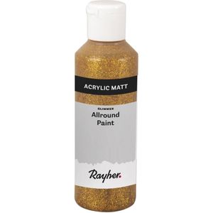 Rayher Allround acrylpaint glitter 80ml - 616 glitter goud