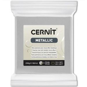 Cernit Polymeer klei  250gr metallic - 080 zilver