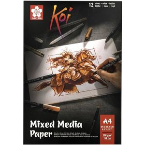 Sakura Koi mixed media papier A4