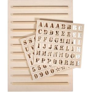 Rayher  Houten letterbord & letters 859