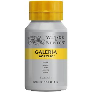 Winsor & Newton Galeria acryl pot 500ml. metal - 617 metal silver