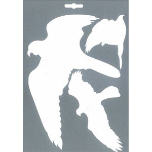 Pickup Silhouette stickers vogels wit