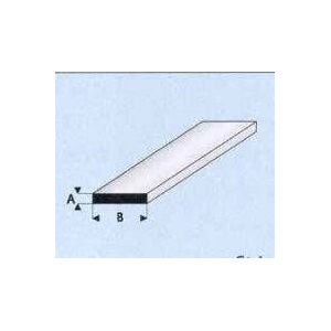 Raboesch Styreneprofiel 408 plat 0.5 mm. - 408-53 binnen A 0.5 en breed B 2 mm.