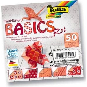 Folia Vouwblaadjes basics rood 462 - maat 15x15 cm