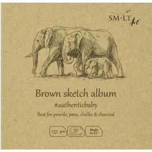 Smlt Mini brown sketch album 9x9 cm