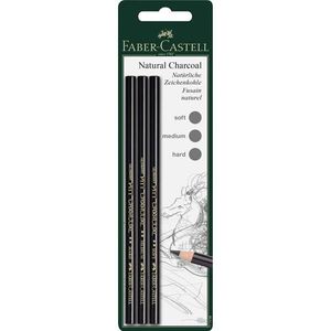 Faber Castell Natural charcoal potl 3st 117498