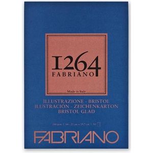 Fabriano 1264 bristol blok 200 gram - 19100654 formaat A4