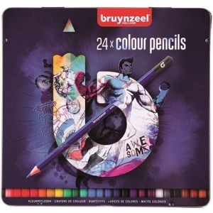 Bruynzeel 24 kleurpotloden blik
