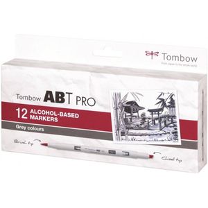 Tombow ABT pro markerset 12 grey