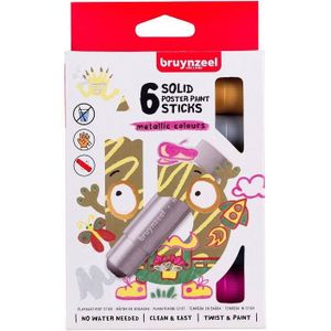 Bruynzeel  6 solid paint sticks metallic