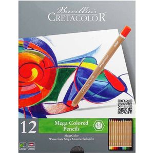 Cretacolor  Mega colored pencils blik 12st