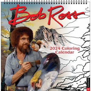 Bob Ross Kalender 2024 om te kleuren