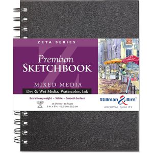 Stillman & Birn  Sketchbook zeta spiraal - 900680 maat 15,2 x 20,3cm
