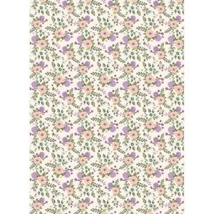 Decopatch Papier lila groen bloemen fda739