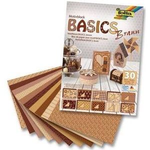 Folia Basics papierblok bruin 46649