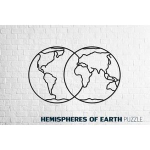 Ewa Design  Wanddecoratie Hemisphires earth