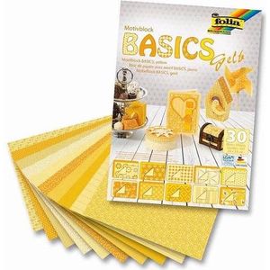 Folia Basics papierblok geel 46149