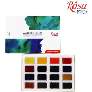 Rosa Studio Watercolour set 16 kleur 340204