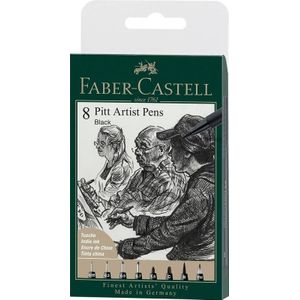 Faber Castell Pitt artist pen 8 black 167158