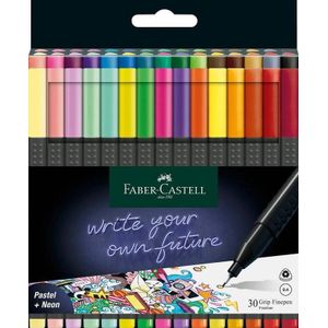 Faber Castell Grip finepen 30 kleuren