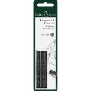 Faber Castell Compressed charcoal extrasoft 3s