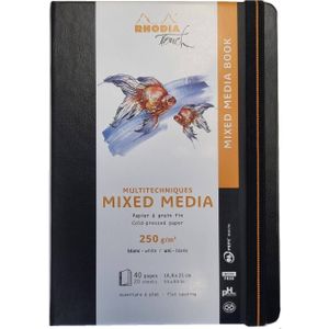 Rhodia Mixedmedia book gebonden staand - 116173 maat A6