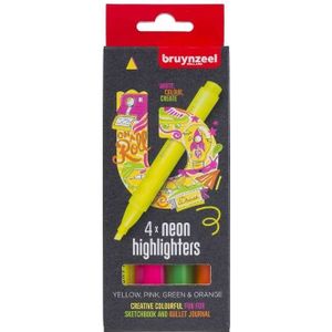 Bruynzeel High lighterset 4 delig neon