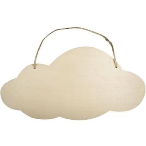 Rayher  Wandbord met koord wolk 62847