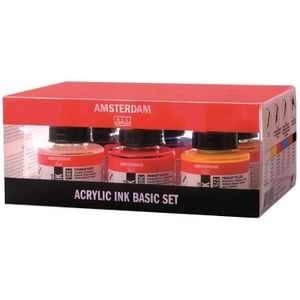 Talens Amsterdam acrylinkt set 6kleuren