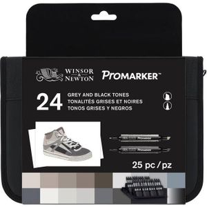Winsor & Newton Promarkerset 24st grey & blacks