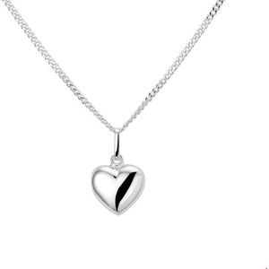 Zilveren Collier hanger hart 1 1020407