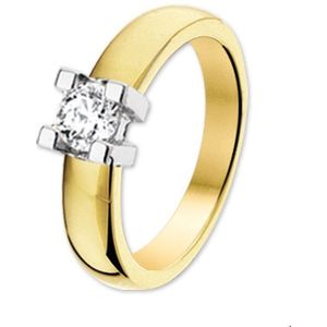 ring diamant 0.25ct h si 14K bicolor goud geel/wit 4204989