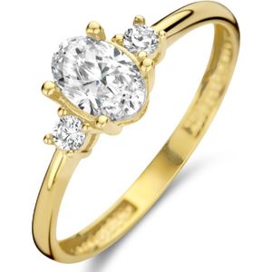 ring trilogie zirkonia 14K geelgoud 4025127