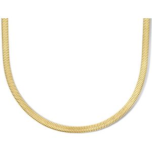 edelstaal collier plat gourmette 4,2 mm 42 + 4 cm ion plating 6506072